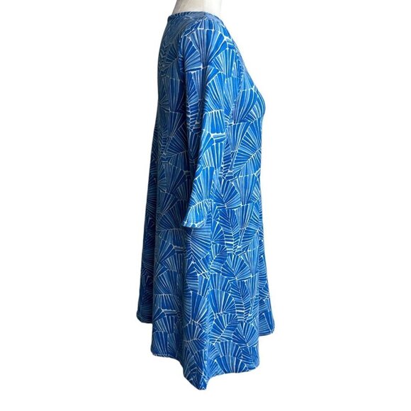 Vineyard Vines Knit Dress Pullover 3/4 Sleeve Blue White Geometric GIRLS Sz L - Picture 5 of 7